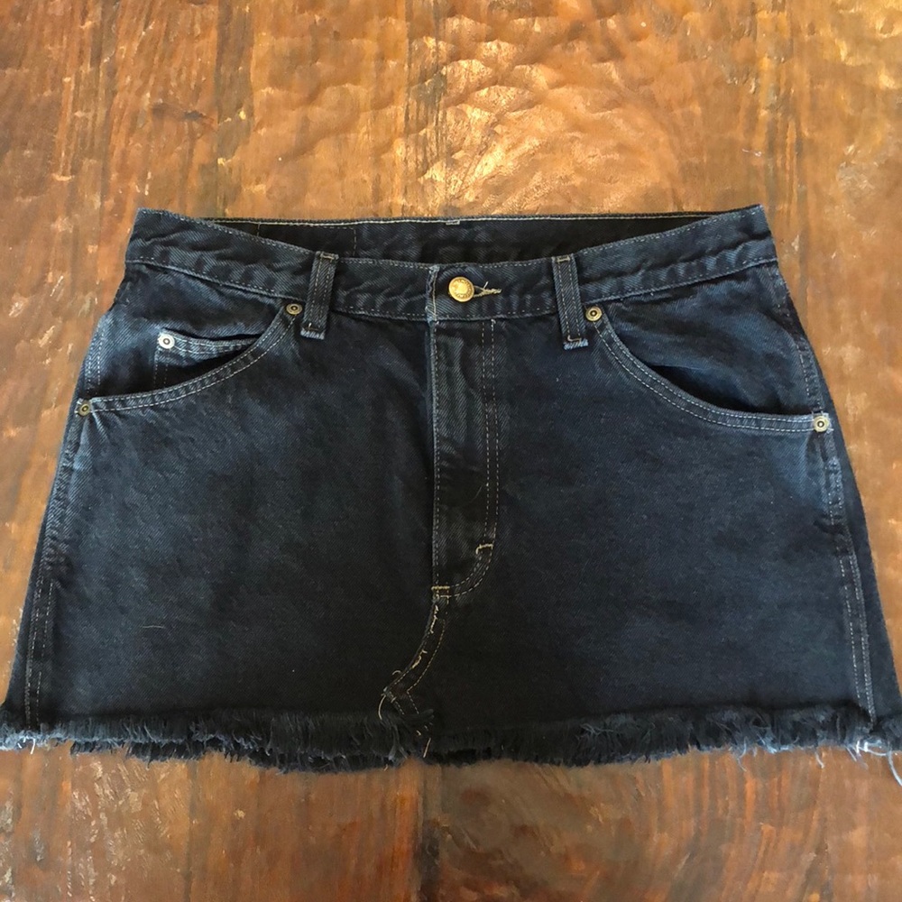 Vintage black Wrangler denim skirt